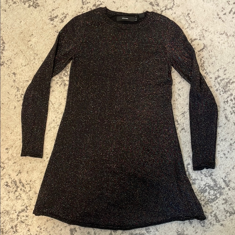 Vero Moda Black Rainbow Glitter Knit Dress